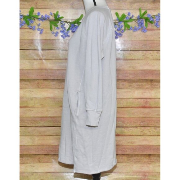 Standard James Perse Gray Sweatshirt Dress Pockets Lagenlook Size 1 Cotton - Picture 4 of 10